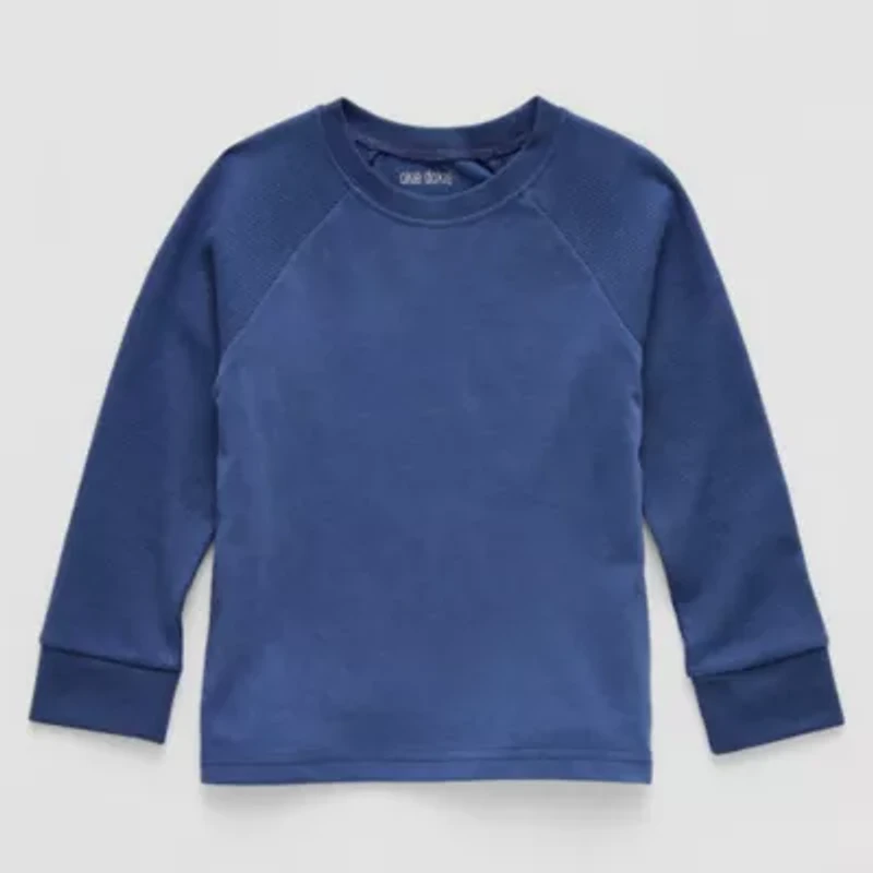 Okie Dokie Toddler & Little Boys Round Neck Waffle Long Sleeve T-Shirt