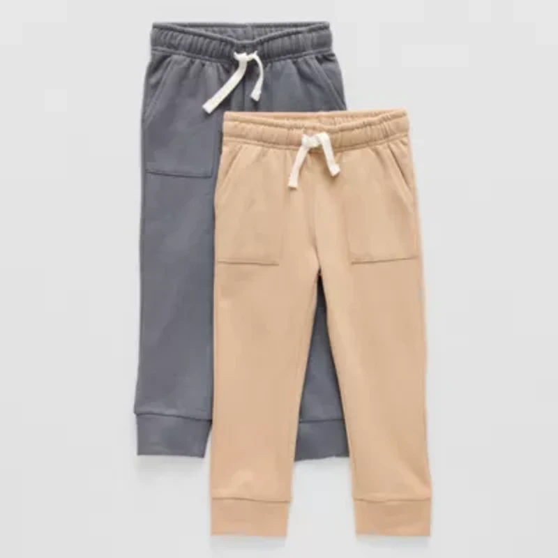 Okie Dokie Toddler & Little Boys Cuffed Regular Fit Fleece Jogger Pant