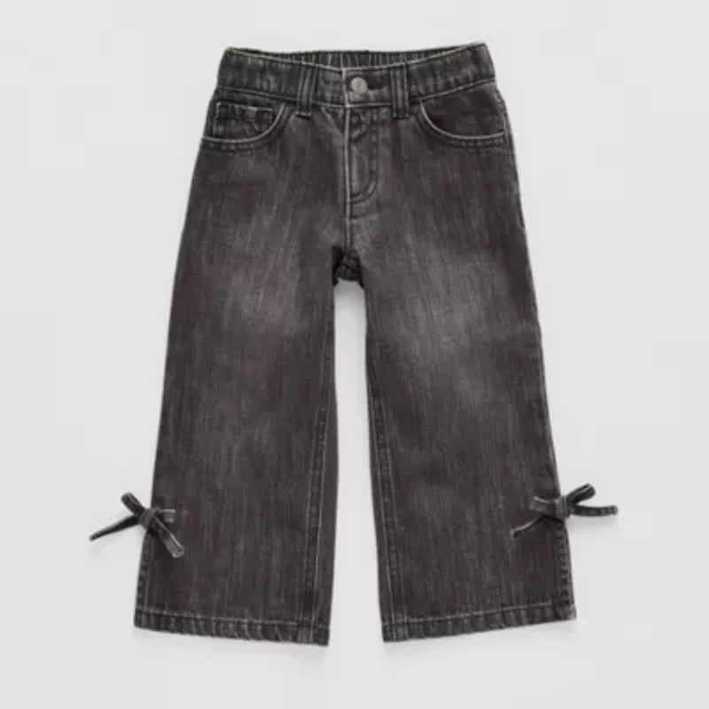 Okie Dokie Toddler Girls Wide Leg Jean