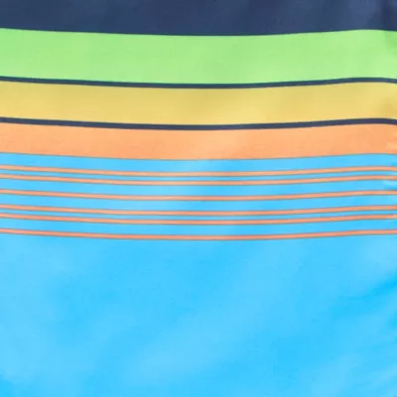 Burnside Mens Drawstring Waist Striped Swim Shorts