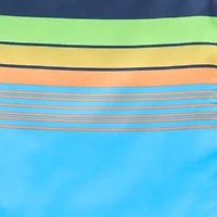 Burnside Mens Drawstring Waist Striped Swim Shorts