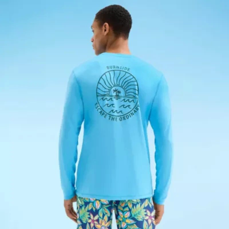 Burnside Mens Crew Neck Long Sleeve Quick Dry T-Shirt