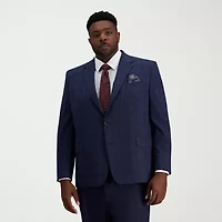Haggar J.M. Haggar Mens Slim Fit Plaid Big and Tall Suit Jacket