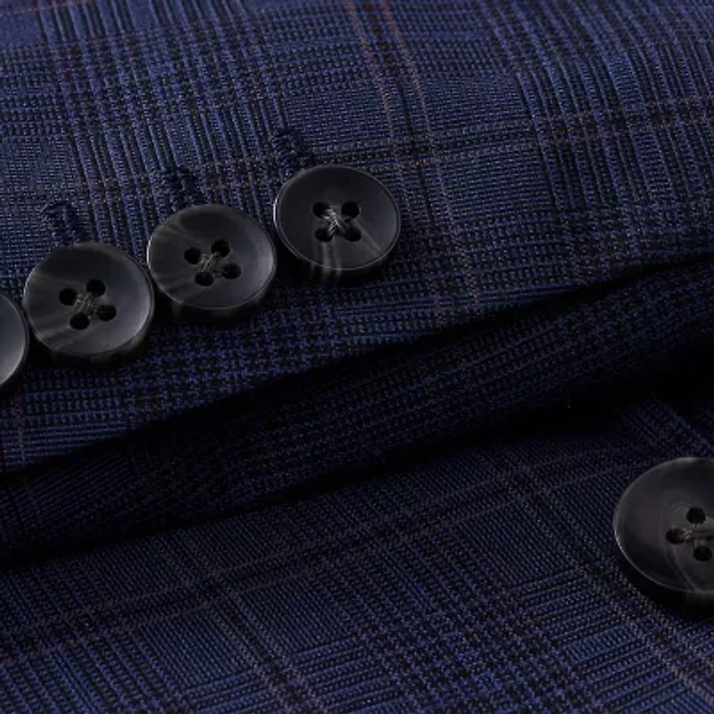 Haggar J.M. Haggar Mens Slim Fit Plaid Big and Tall Suit Jacket