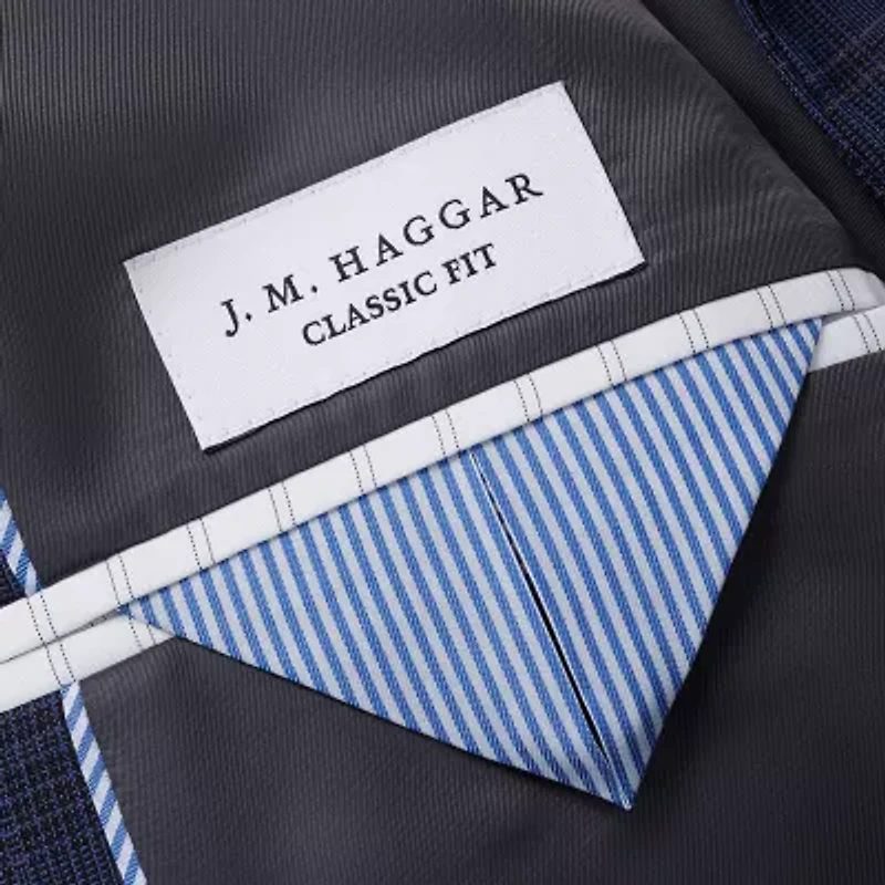 Haggar J.M. Haggar Mens Slim Fit Plaid Big and Tall Suit Jacket