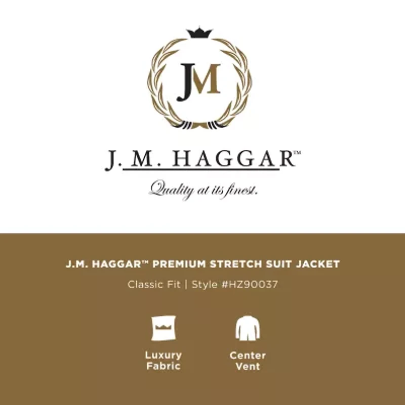 Haggar J.M. Haggar Mens Slim Fit Plaid Big and Tall Suit Jacket