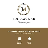 Haggar J.M. Haggar Mens Slim Fit Plaid Big and Tall Suit Jacket