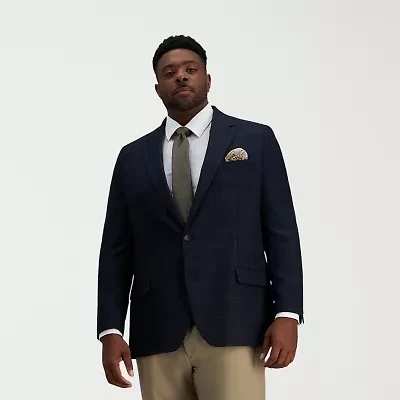 Haggar J.M. Haggar Mens Big and Tall Plaid Sport Coat