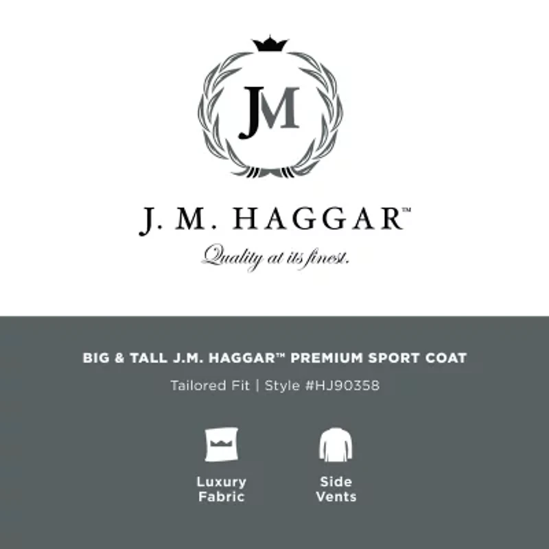 Haggar J.M. Haggar Mens Big and Tall Plaid Sport Coat
