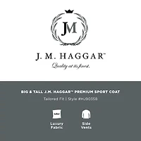Haggar J.M. Haggar Mens Big and Tall Plaid Sport Coat