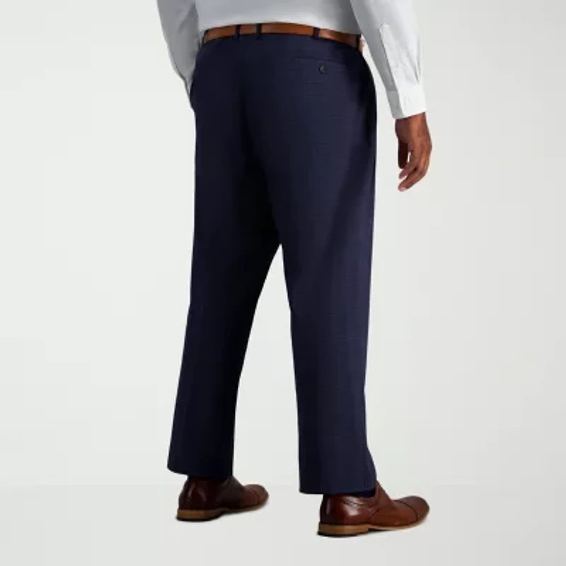 Haggar J.M. Mens Big and Tall Plaid Flat Front Suit Pant