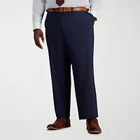 Haggar J.M. Mens Big and Tall Plaid Flat Front Suit Pant