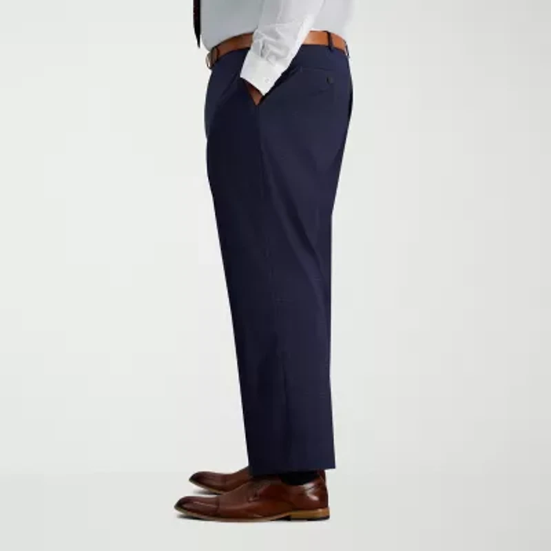 Haggar J.M. Mens Big and Tall Plaid Flat Front Suit Pant