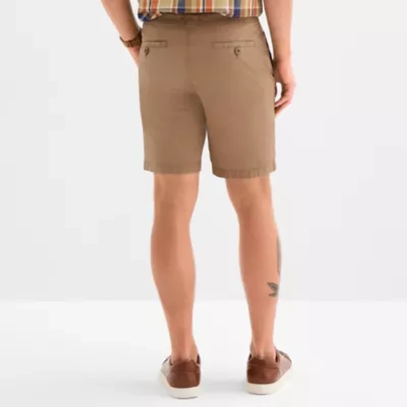 mutual weave Mens 9" Stretch Fabric Drawstring Waist Chino Short