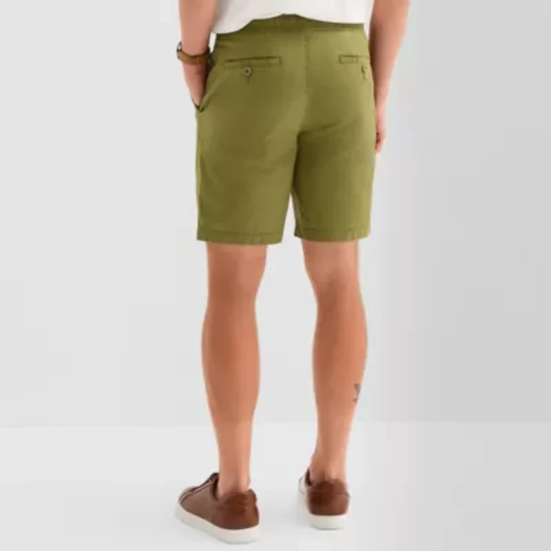 mutual weave Mens 9" Stretch Fabric Drawstring Waist Chino Short