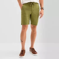 mutual weave Mens 9" Stretch Fabric Drawstring Waist Chino Short