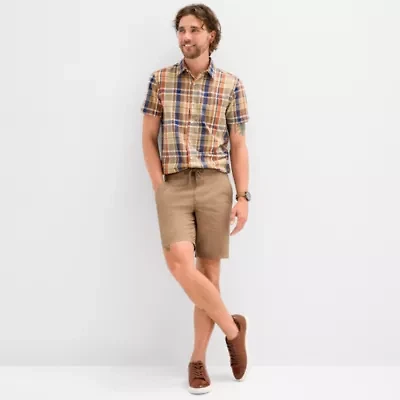 mutual weave Mens 9" Stretch Fabric Drawstring Waist Chino Short