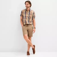 mutual weave Mens 9" Stretch Fabric Drawstring Waist Chino Short