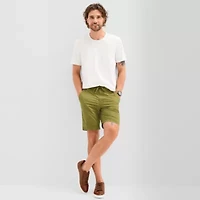 mutual weave Mens 9" Stretch Fabric Drawstring Waist Chino Short