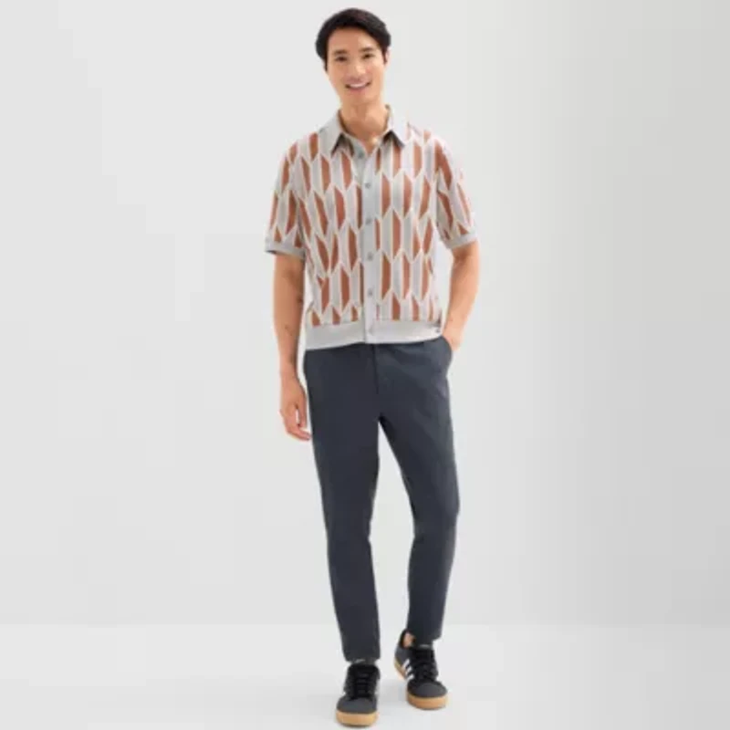 Stylus Mens Short Sleeve Regular Fit Button-Down Shirt