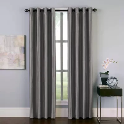 CHF Malta Grommet Top Light-Filtering Single Curtain Panel
