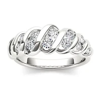 Womens 3.5MM 3/4 CT. T.W. Natural White Diamond 14K Gold Anniversary Wedding Band