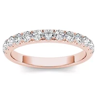 Womens 2MM 1/ CT. T.W. Natural White Diamond 14K Gold Wedding Band