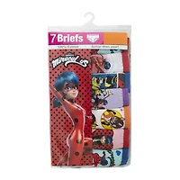 Miraculous Lady Bug Little & Big Kid Girls 7 Pack Brief Panty Gup1466
