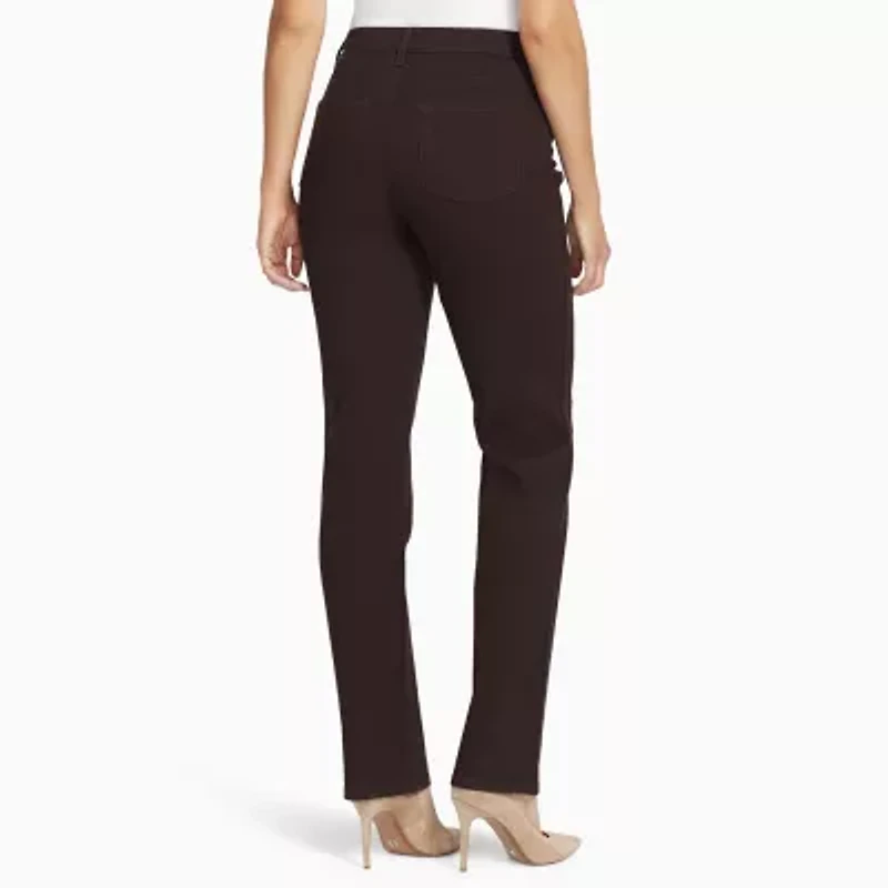 Gloria Vanderbilt Amanda Womens Mid Rise Straight Leg Regular Fit Jean