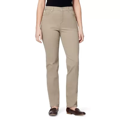 Gloria Vanderbilt Amanda Womens Mid Rise Straight Leg Regular Fit Jean