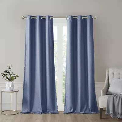 Sunsmart Leighton Energy Saving 100% Blackout Grommet Top Set of 2 Curtain Panel