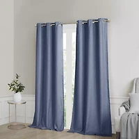 Sunsmart Leighton Energy Saving 100% Blackout Grommet Top Set of 2 Curtain Panel