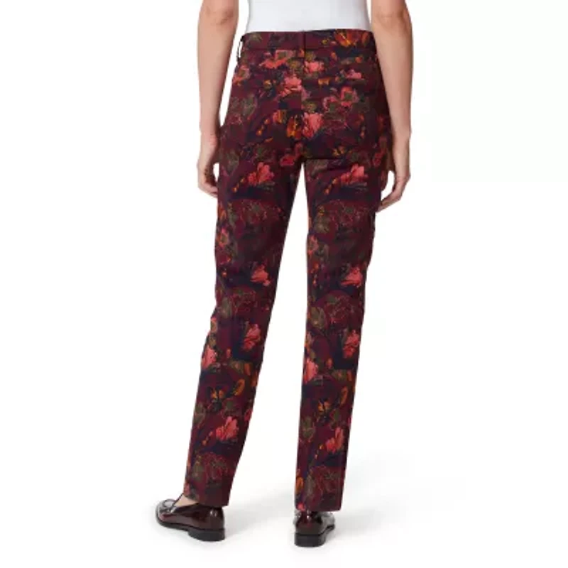 Gloria Vanderbilt Amanda Womens High Rise Straight Leg Regular Fit Tapered Jean
