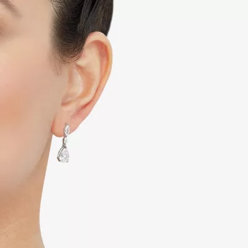 Diamonart Womens Cubic Zirconia Sterling Silver Pear 2-pc. Jewelry Set