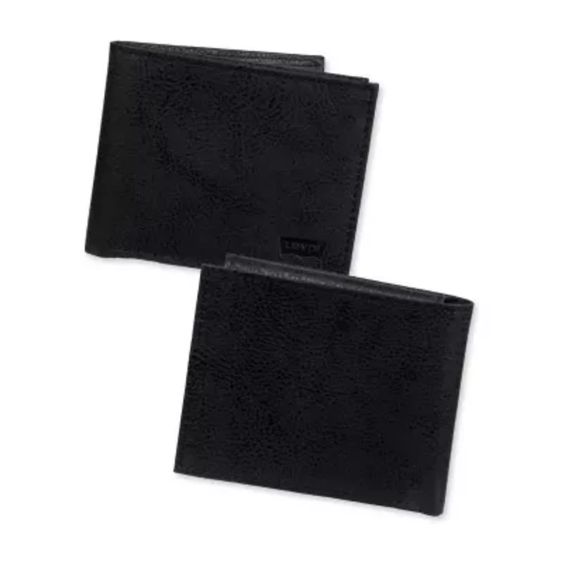 Levi's® Passcase With Embossed Logo Mens Slim Fold Wallet