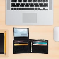 Levi's® Passcase With Embossed Logo Mens Slim Fold Wallet