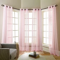 Stratford Park Olimpia Grommet Top Sheer Set of 4 Curtain Panel
