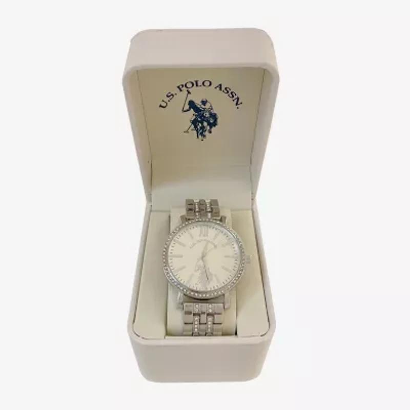 U.S. Polo Assn. Womens Silver Tone Bracelet Watch Usc40289jc