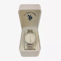 U.S. Polo Assn. Womens Silver Tone Bracelet Watch Usc40289jc