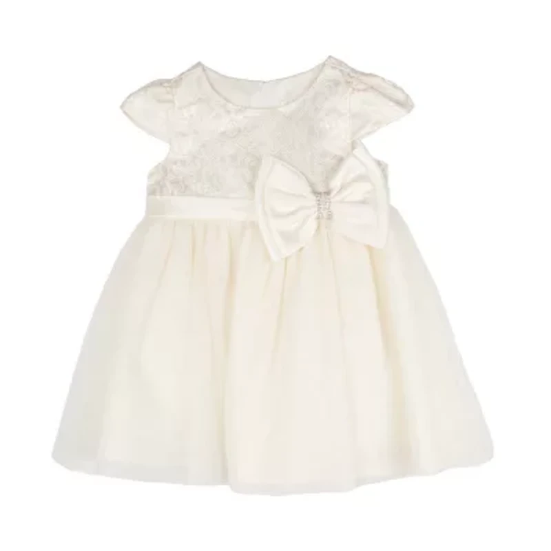 Rare Editions Baby Girls Short Sleeve Cap Sleeve A-Line Dress
