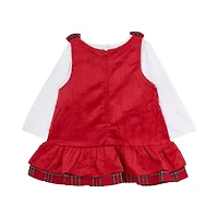 Rare Editions Baby Girls Plaid Dress Set