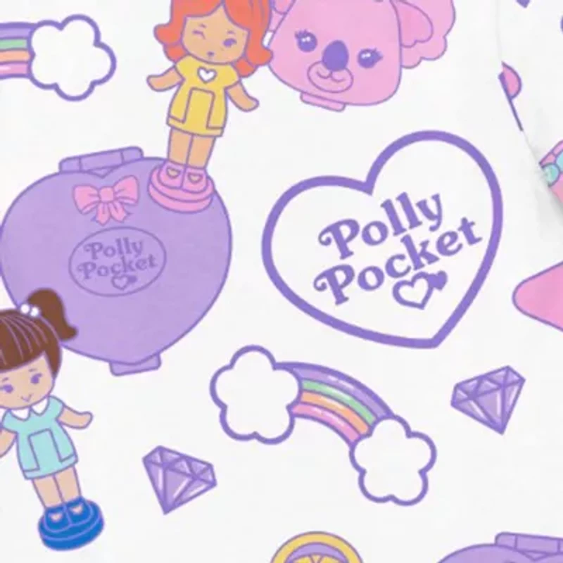 Polly Pocket Little Girls Round Neck Short Sleeve Regular Fit Graphic T-Shirt