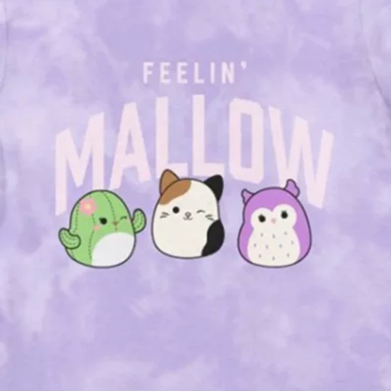 Little Girls Crew Neck Short Sleeve Regular Fit Squishmallows Graphic T-Shirt