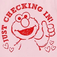 Elmo Little Girls Crew Neck Short Sleeve Regular Fit Graphic T-Shirt