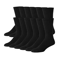 Hanes Ultimate Mens 12 Pair Big and Tall Crew Socks