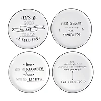 Porland Be Happy Collection 4-pc. Porcelain Appetizer Plate