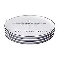 Porland Be Happy Collection 4-pc. Porcelain Appetizer Plate
