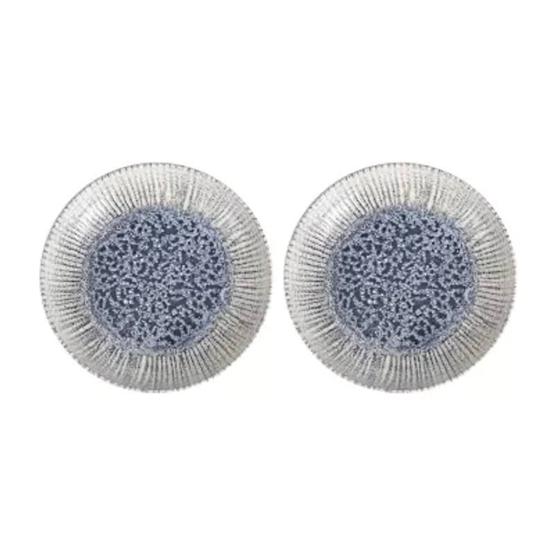 Porland Blue Iris Collection 2-pc. Porcelain Pasta Bowl
