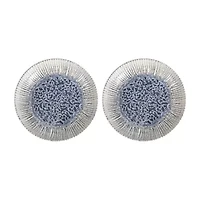 Porland Blue Iris Collection 2-pc. Porcelain Pasta Bowl