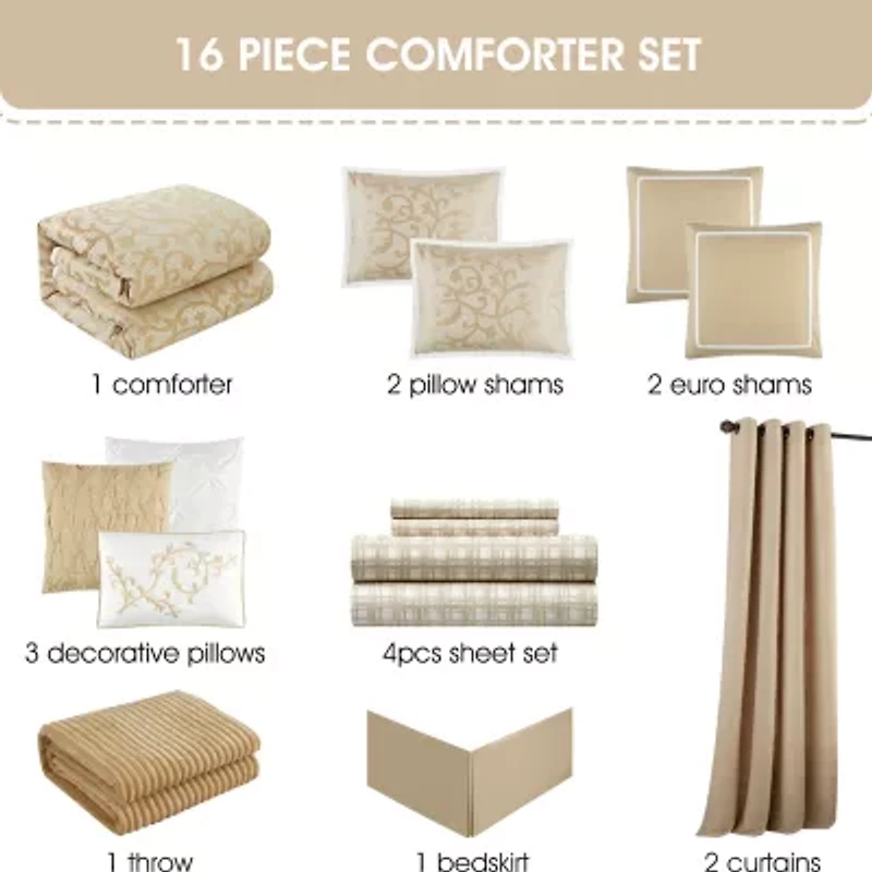 Stratford Park Aryana 16-pc. Lightweight Comforter Set